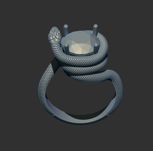 Snake Ring 34241 3D print model_1