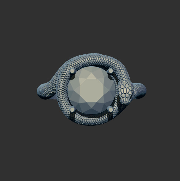 Snake Ring 34241 3D print model_2