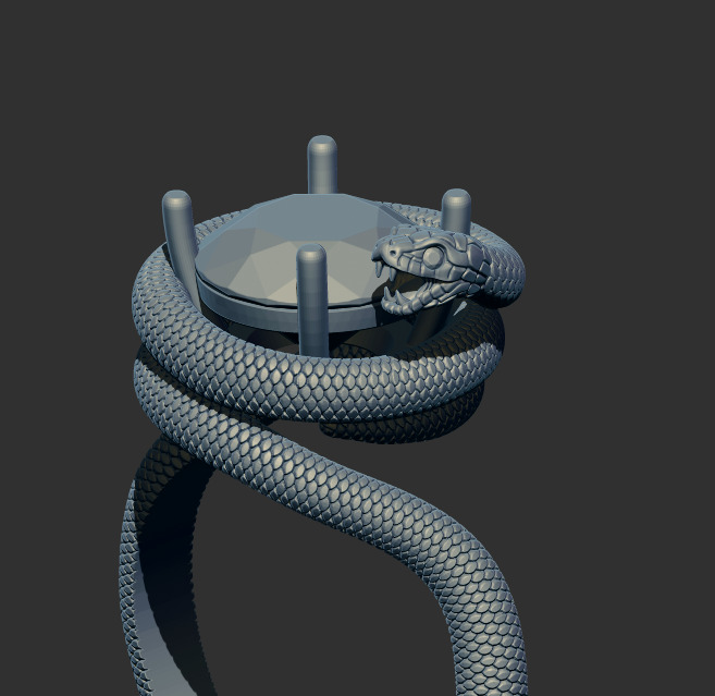 Snake Ring 34241 3D print model_4