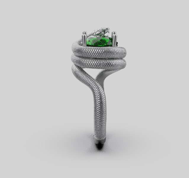 Snake Ring 34241 3D print model_9