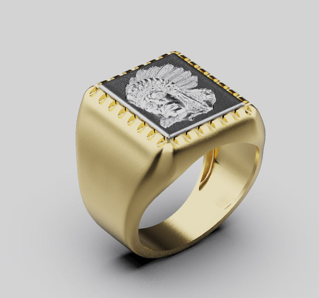 Ring Indian 59622 3D print model_6