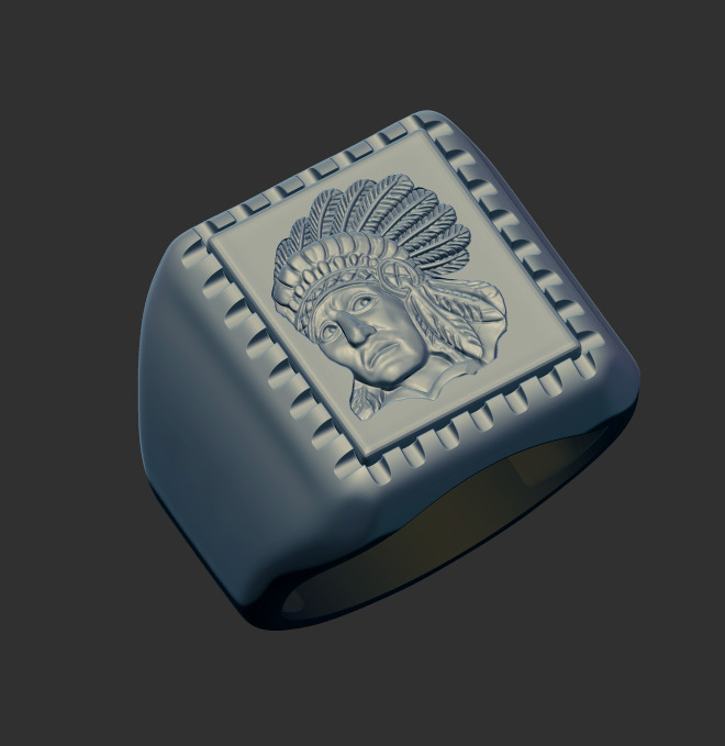 Ring Indian 59622 3D print model_4
