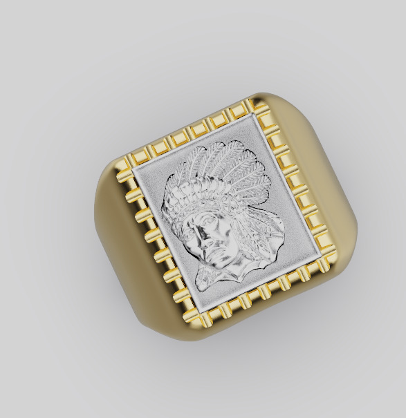Ring Indian 59622 3D print model_8