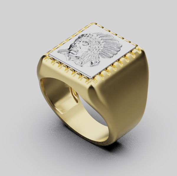 Ring Indian 59622 3D print model_5