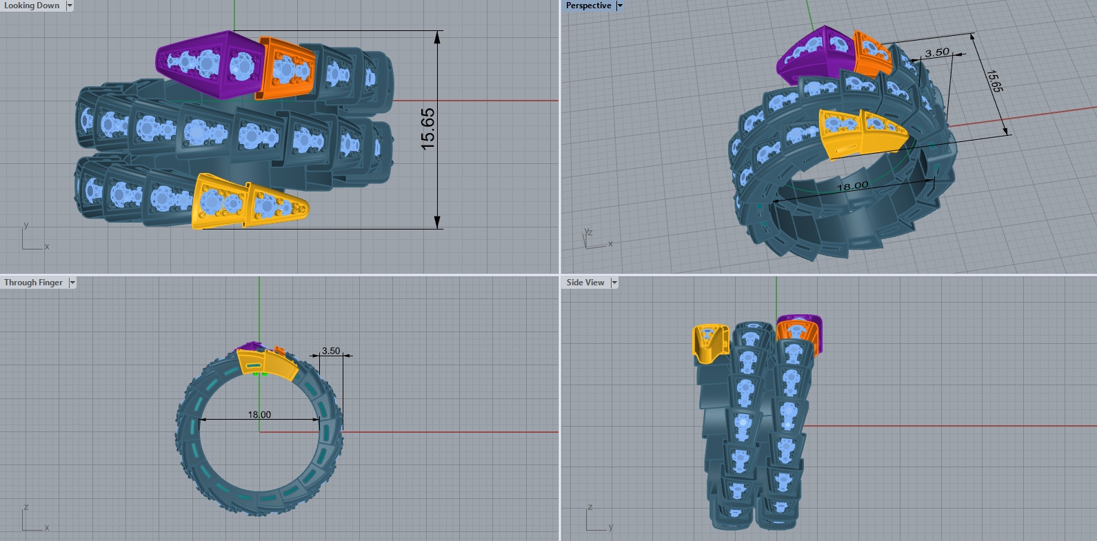 Serpent Ring 82025 3D print model_3