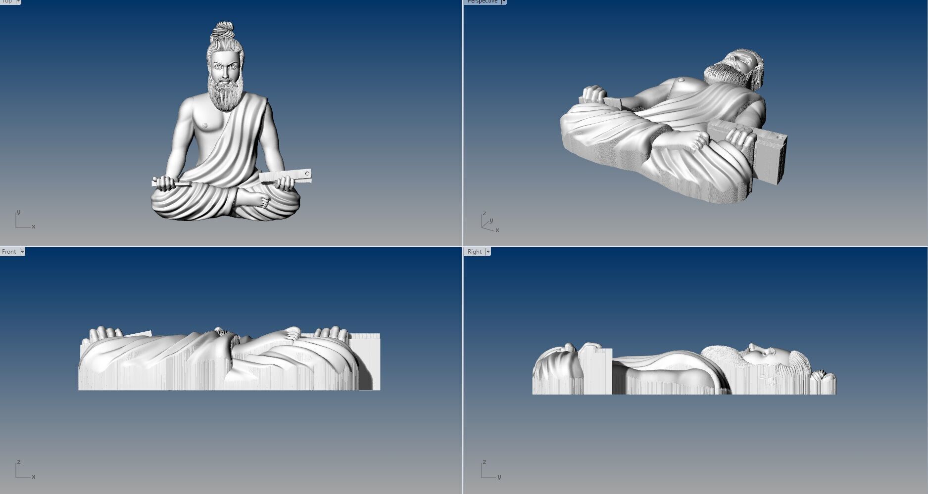 Thiruvalluvar GOLD PENDENT 3D print model_8