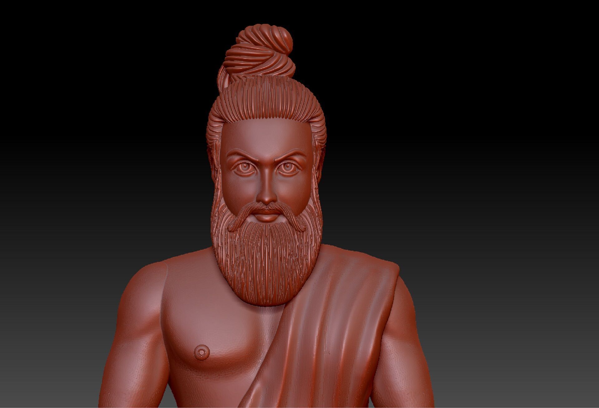 Thiruvalluvar GOLD PENDENT 3D print model_1