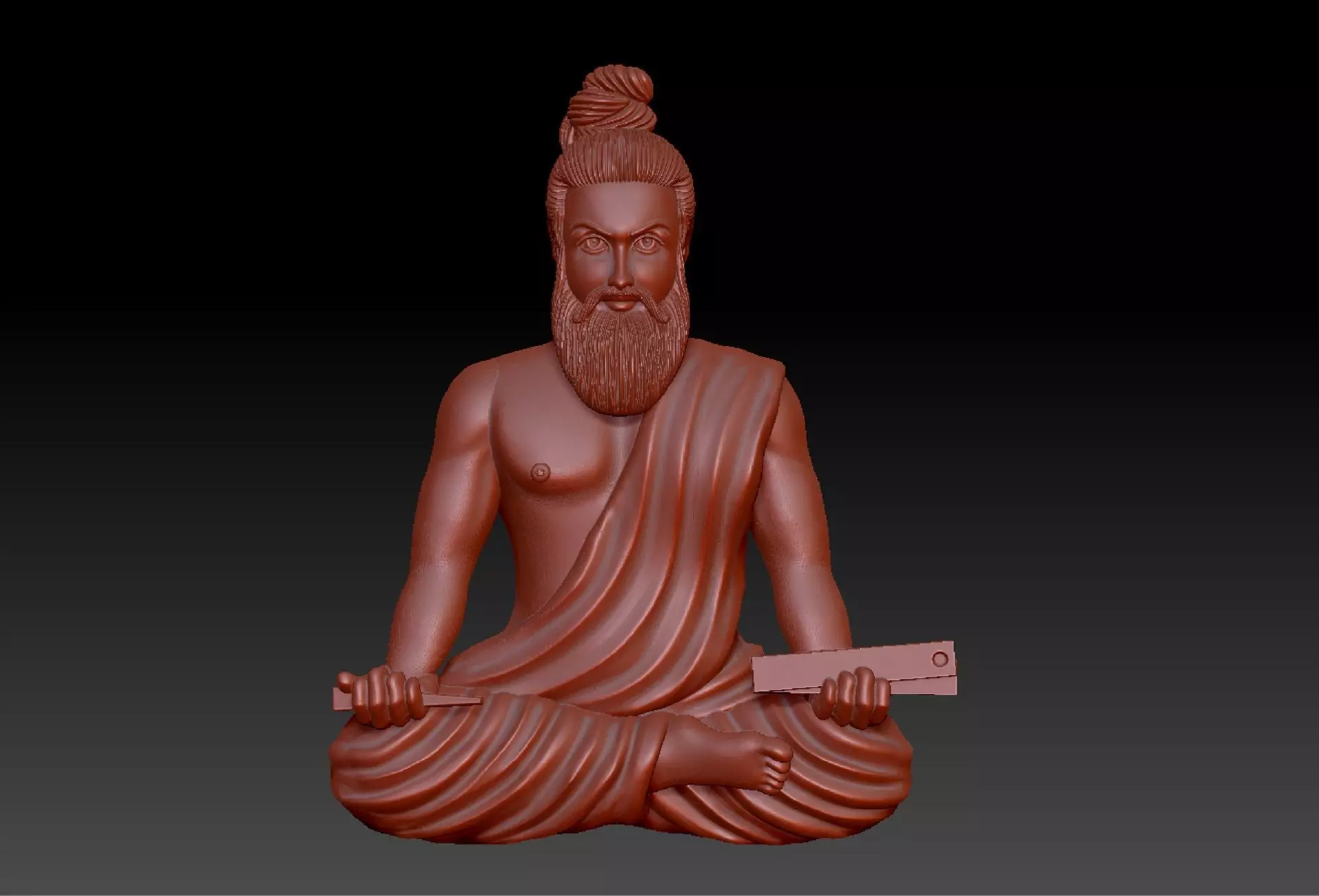 Thiruvalluvar GOLD PENDENT 3D print model_0