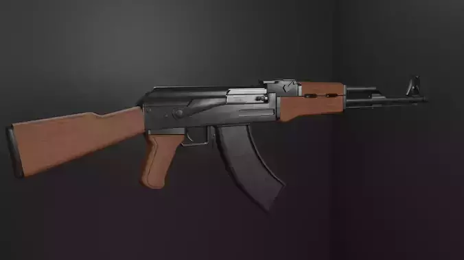 AK-47 basic model Free 3D model