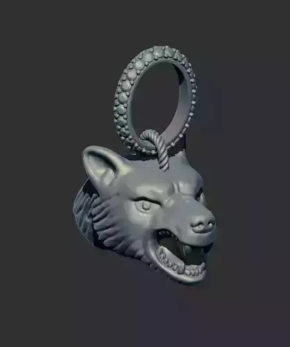 Wolf Pendant 14087