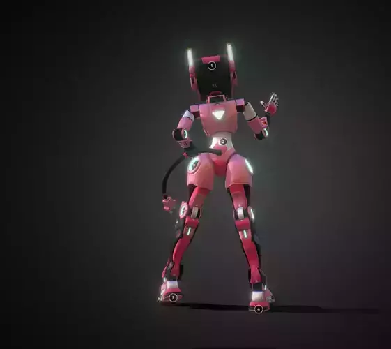 female cyber robot  3D model