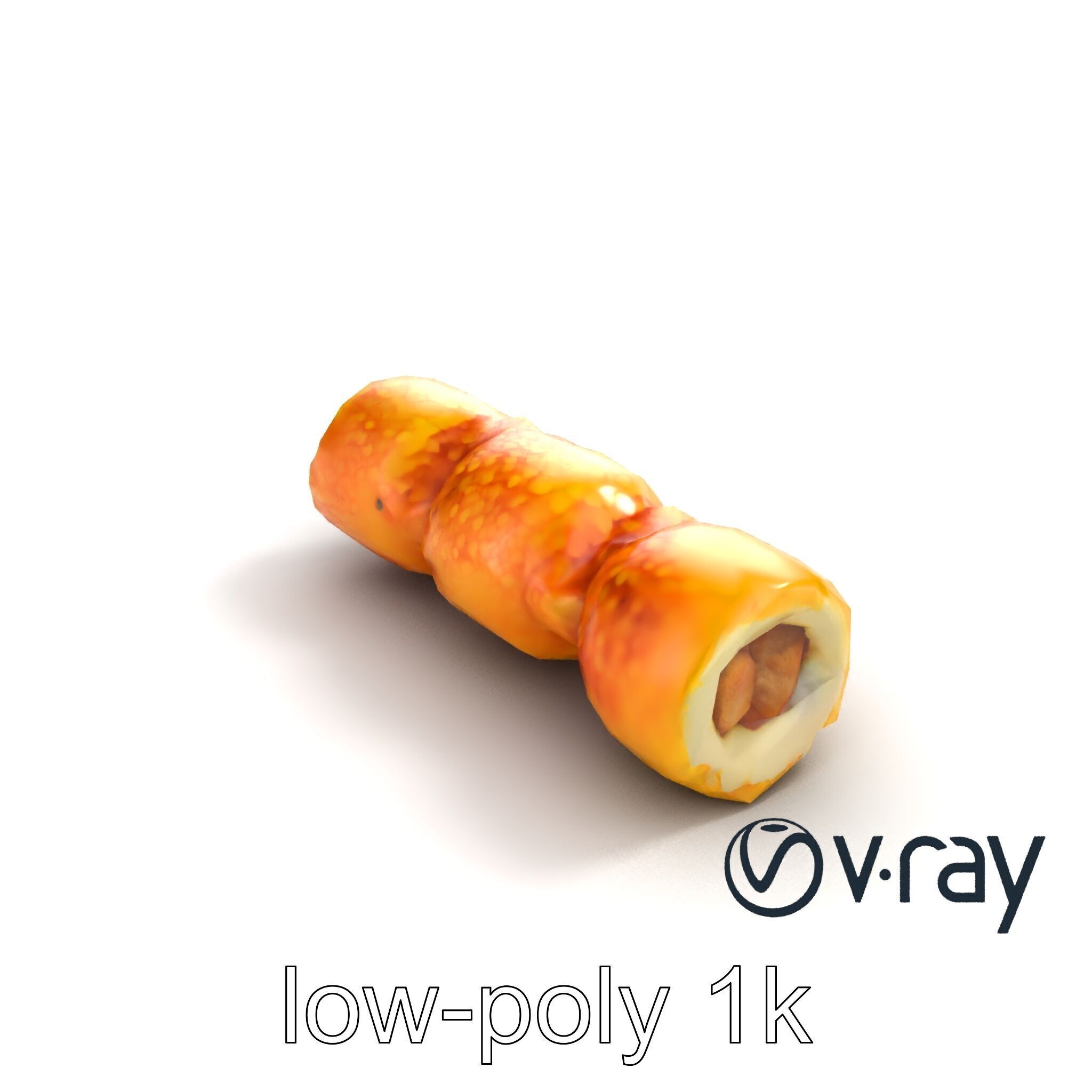 Korokke Croquette Snack 3D Model Pack Low-poly 3D model_9