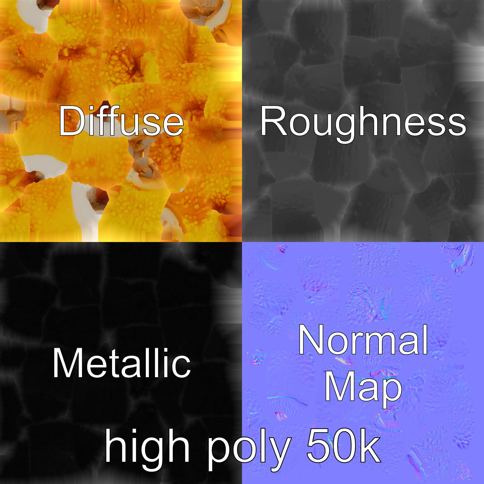 Korokke Croquette Snack 3D Model Pack Low-poly 3D model_3