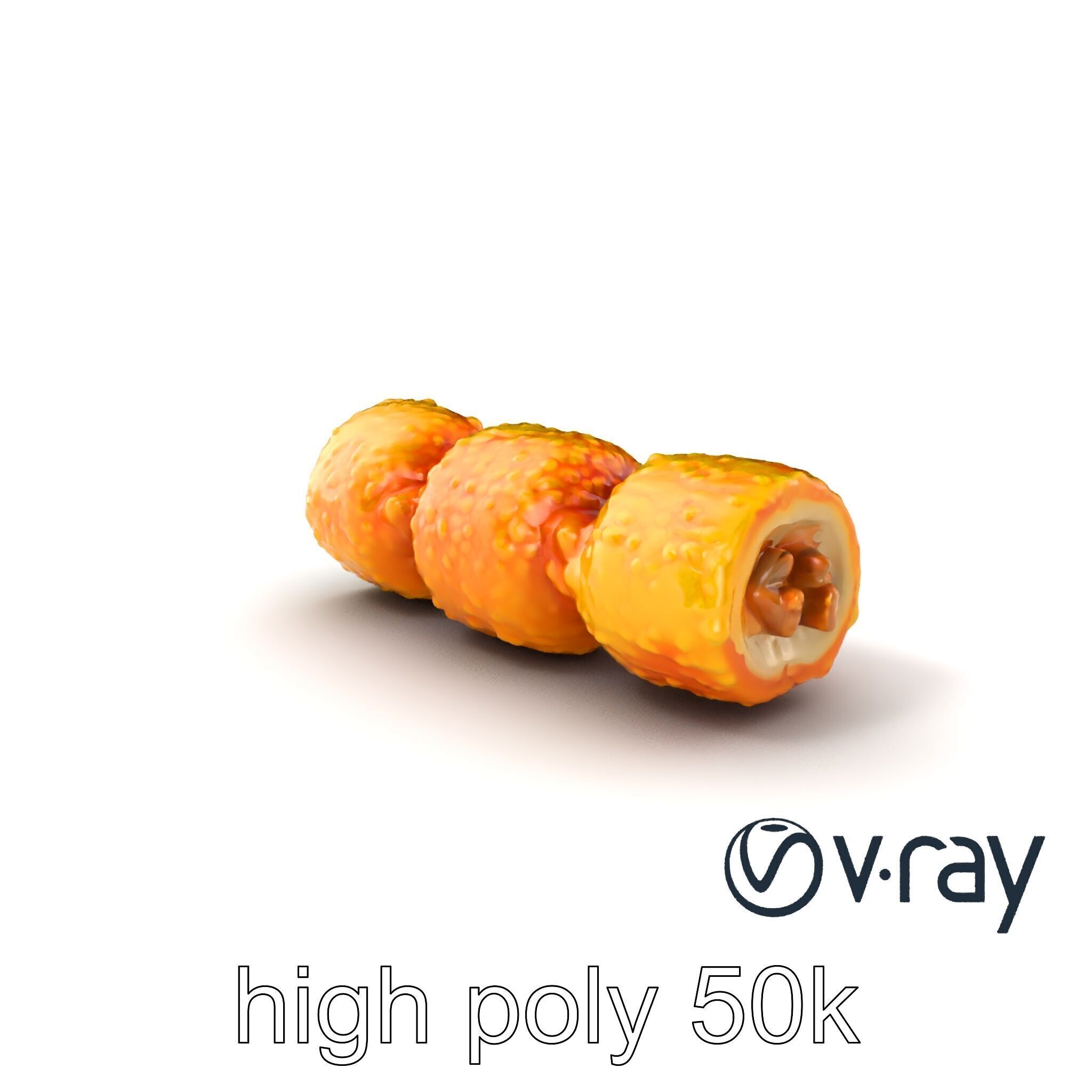 Korokke Croquette Snack 3D Model Pack Low-poly 3D model_2