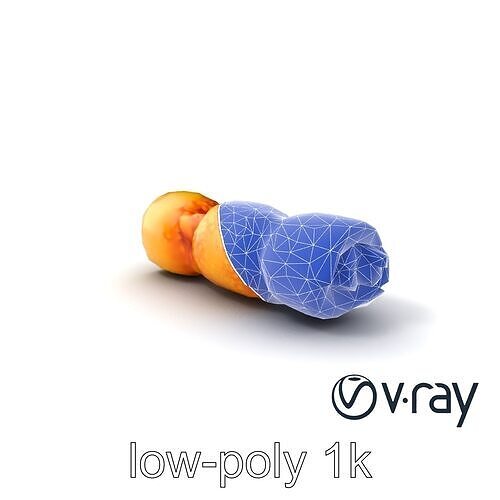 Korokke Croquette Snack 3D Model Pack Low-poly 3D model 7