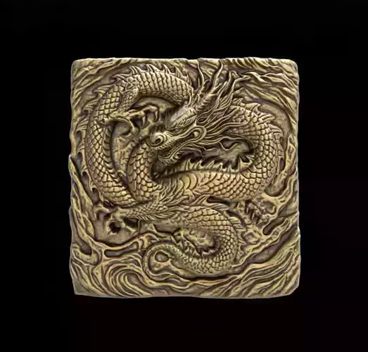  Dragon Bas-Relief Artwork STL files for 3dpritning  3D print model