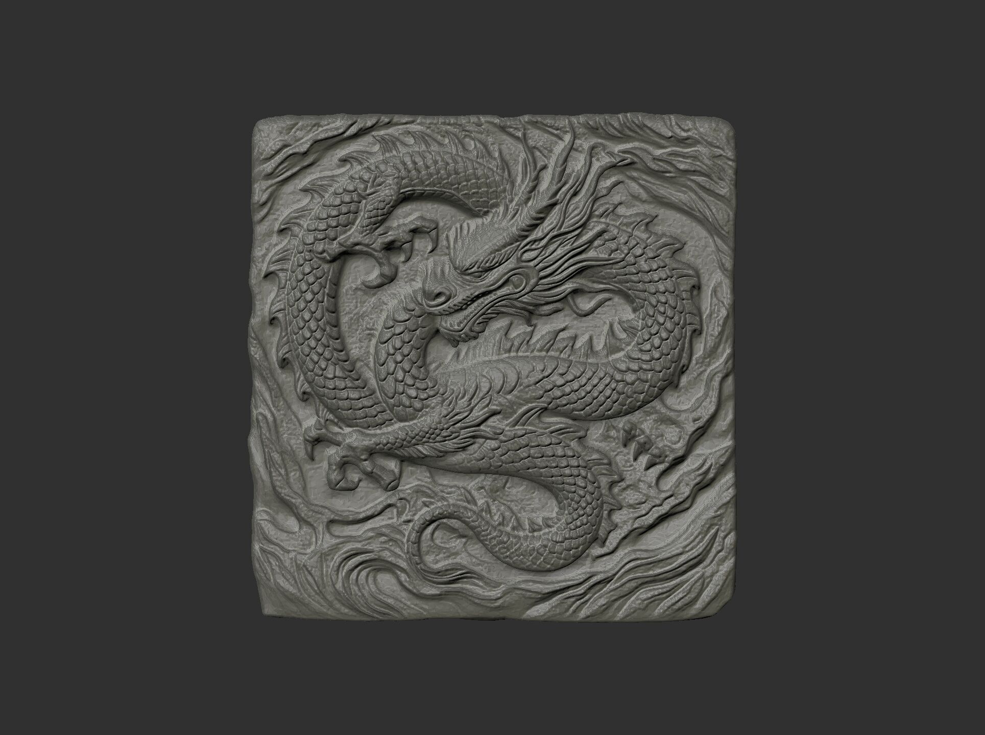 Dragon Bas-Relief Artwork STL files for 3dpritning 3D print model_13