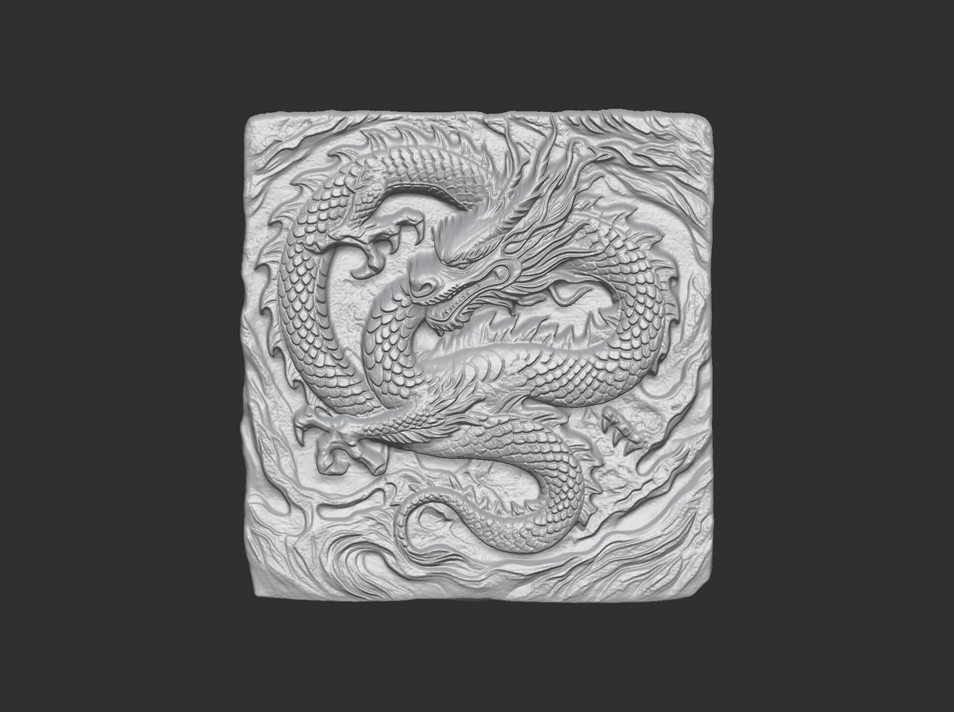 Dragon Bas-Relief Artwork STL files for 3dpritning 3D print model_26