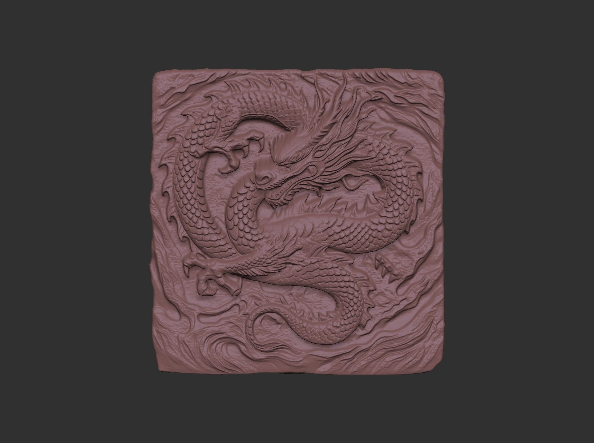 Dragon Bas-Relief Artwork STL files for 3dpritning 3D print model_14