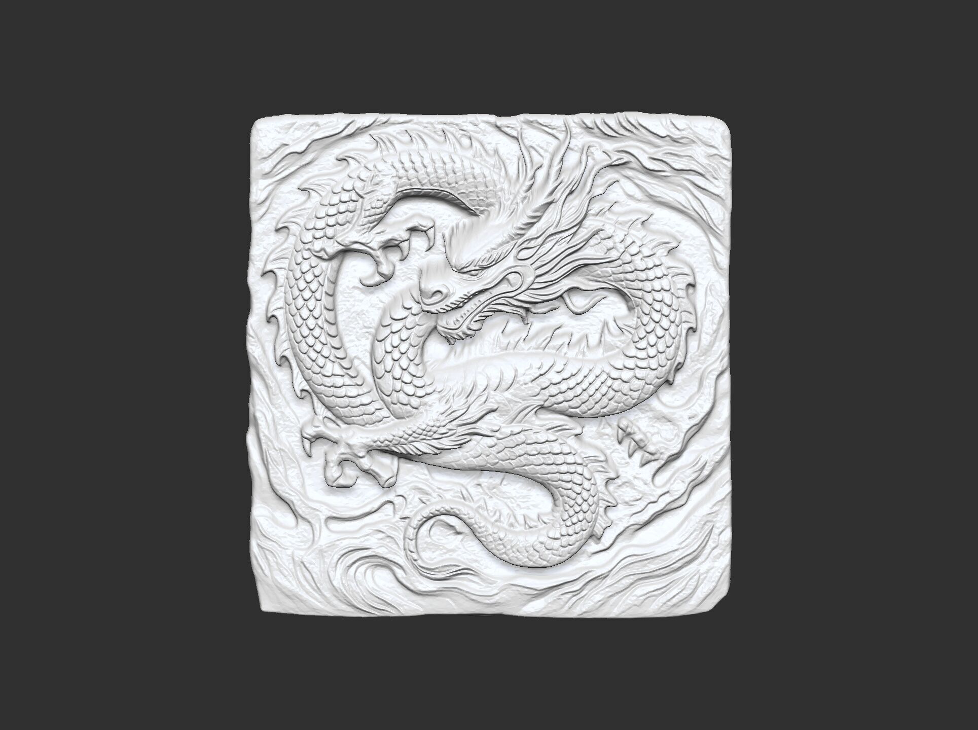 Dragon Bas-Relief Artwork STL files for 3dpritning 3D print model_22