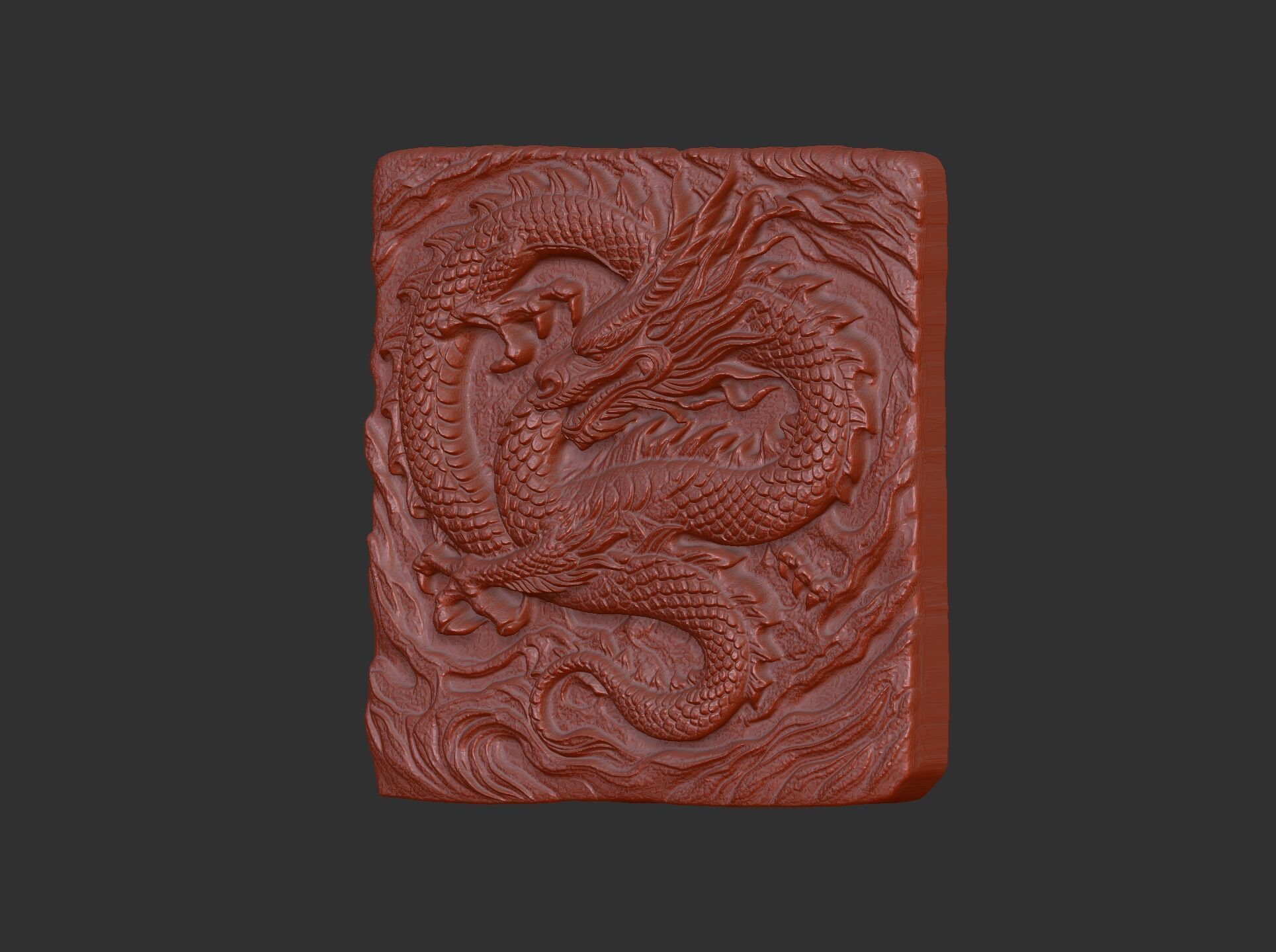 Dragon Bas-Relief Artwork STL files for 3dpritning 3D print model_7