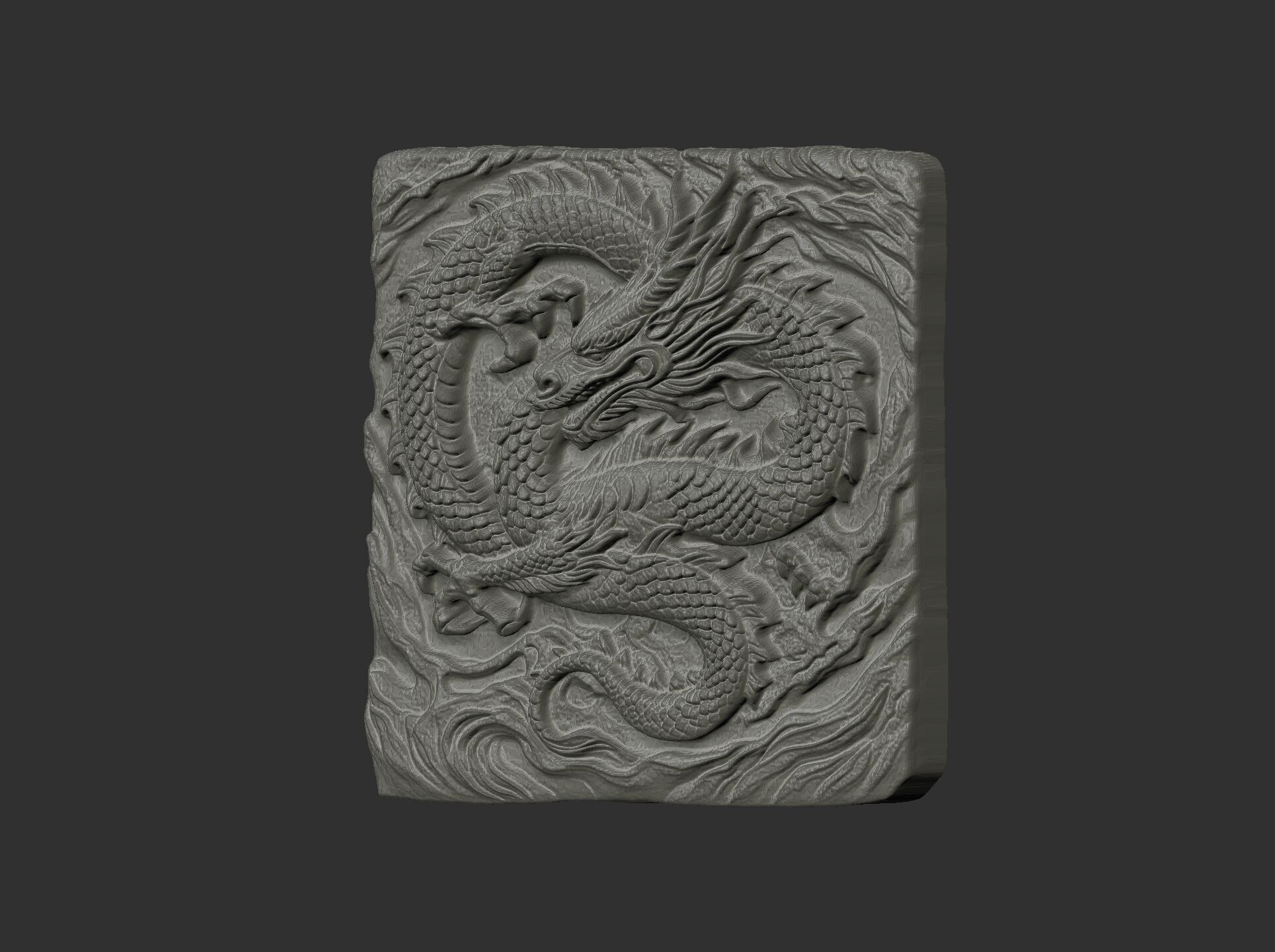 Dragon Bas-Relief Artwork STL files for 3dpritning 3D print model_10