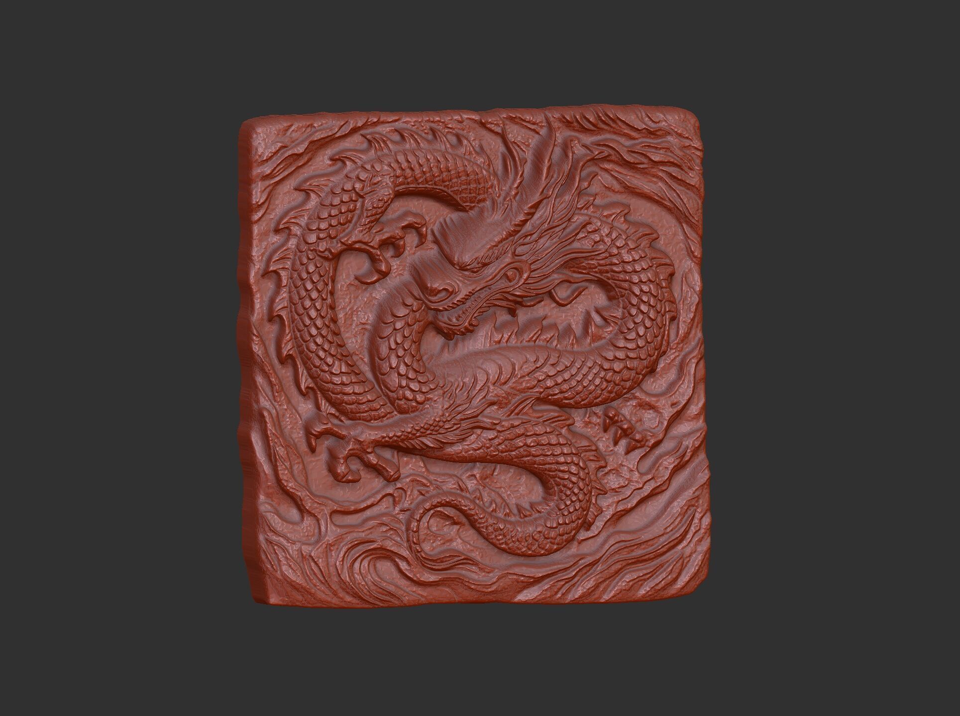 Dragon Bas-Relief Artwork STL files for 3dpritning 3D print model_4