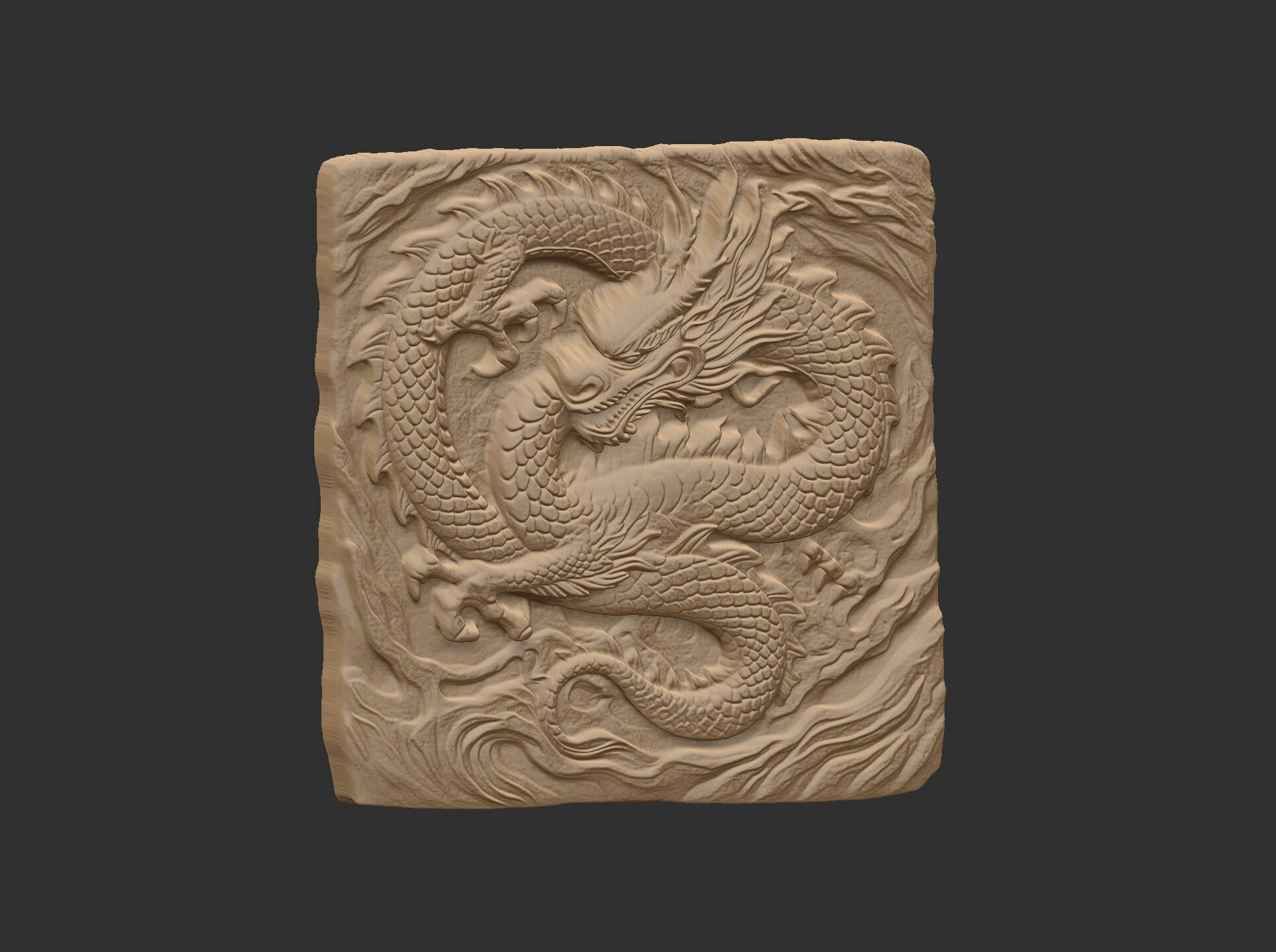 Dragon Bas-Relief Artwork STL files for 3dpritning 3D print model_27