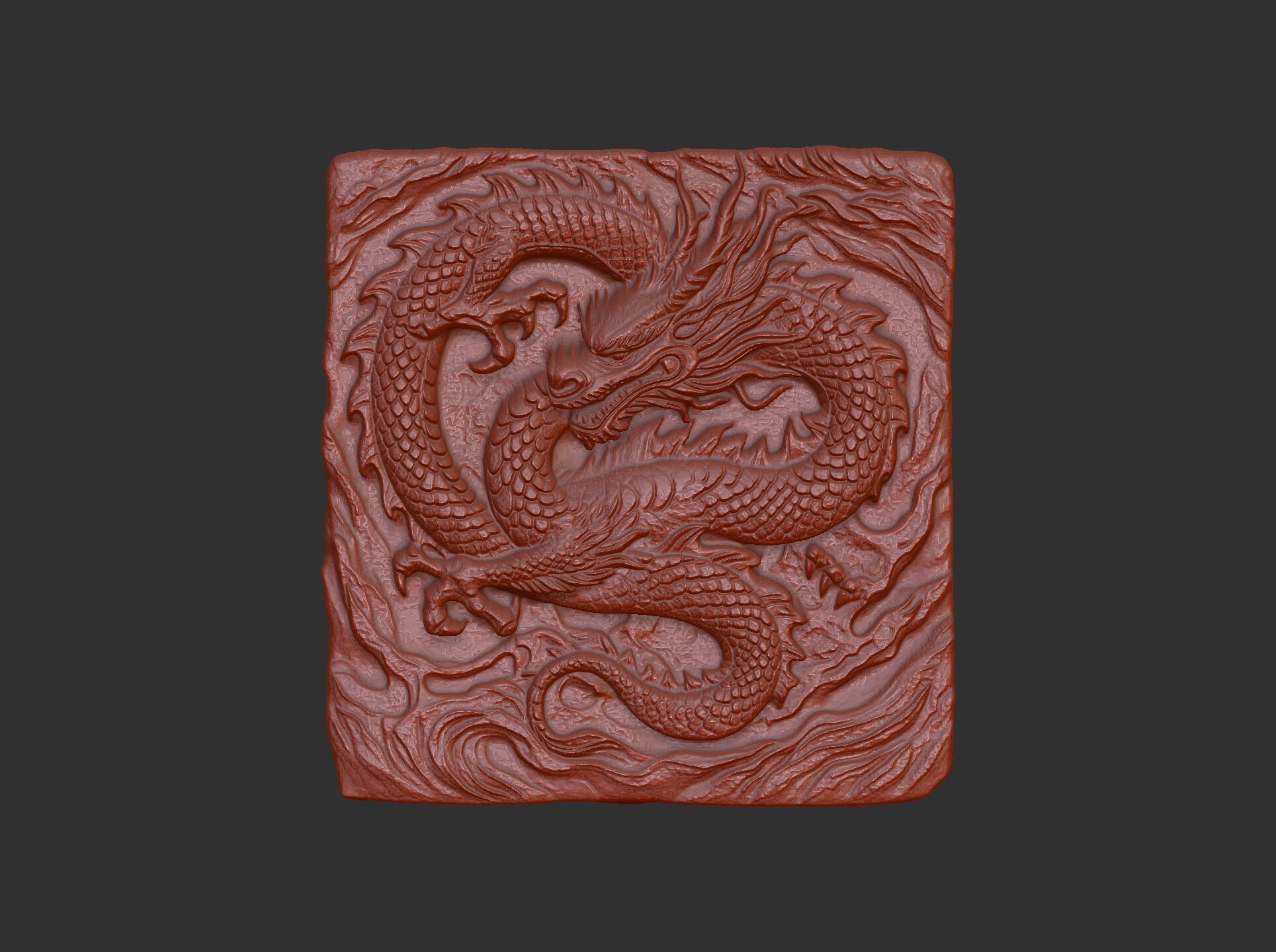 Dragon Bas-Relief Artwork STL files for 3dpritning 3D print model_16