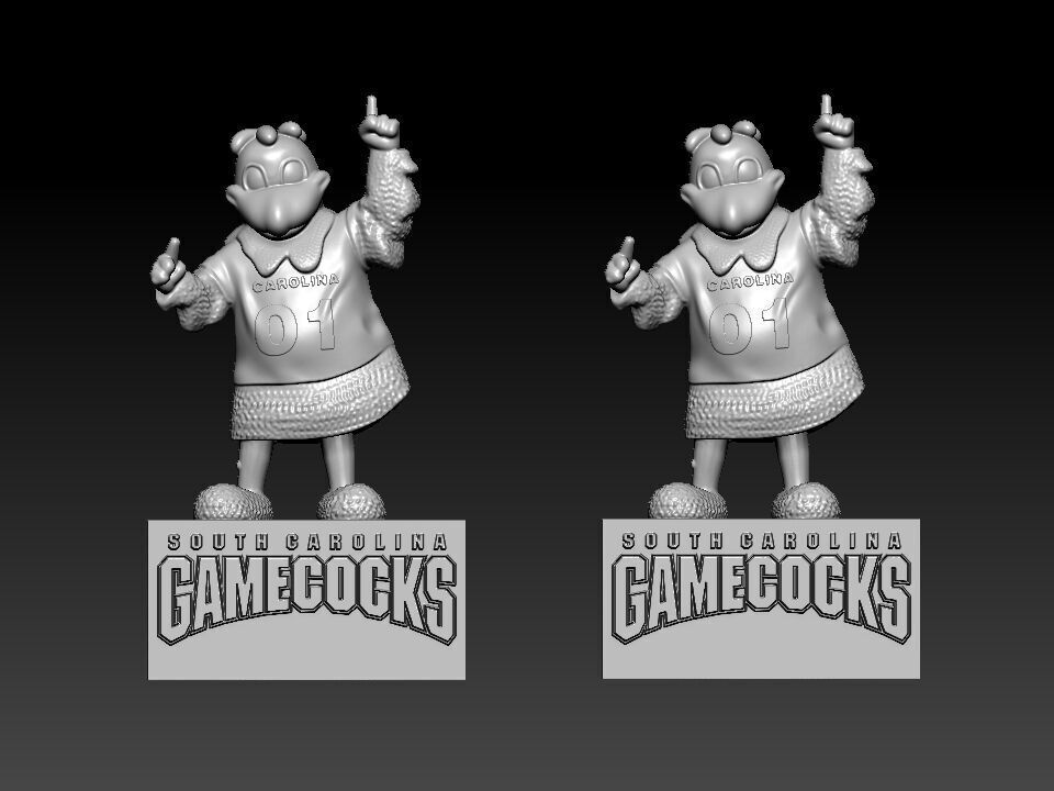 NCAA - South Carolina Gamecocks mascot statue 3D print model_2