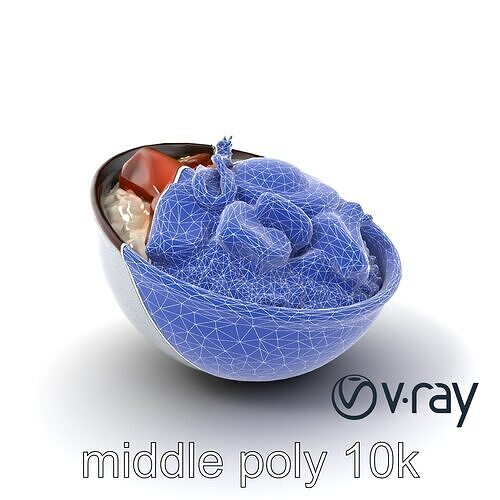 Gyudon Beef Bowl Delicious Japanese Dish model pack Low-poly 3D model 6