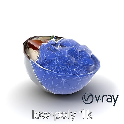 Gyudon Beef Bowl Delicious Japanese Dish model pack Low-poly 3D model 7