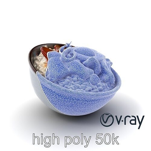 Gyudon Beef Bowl Delicious Japanese Dish model pack Low-poly 3D model 2