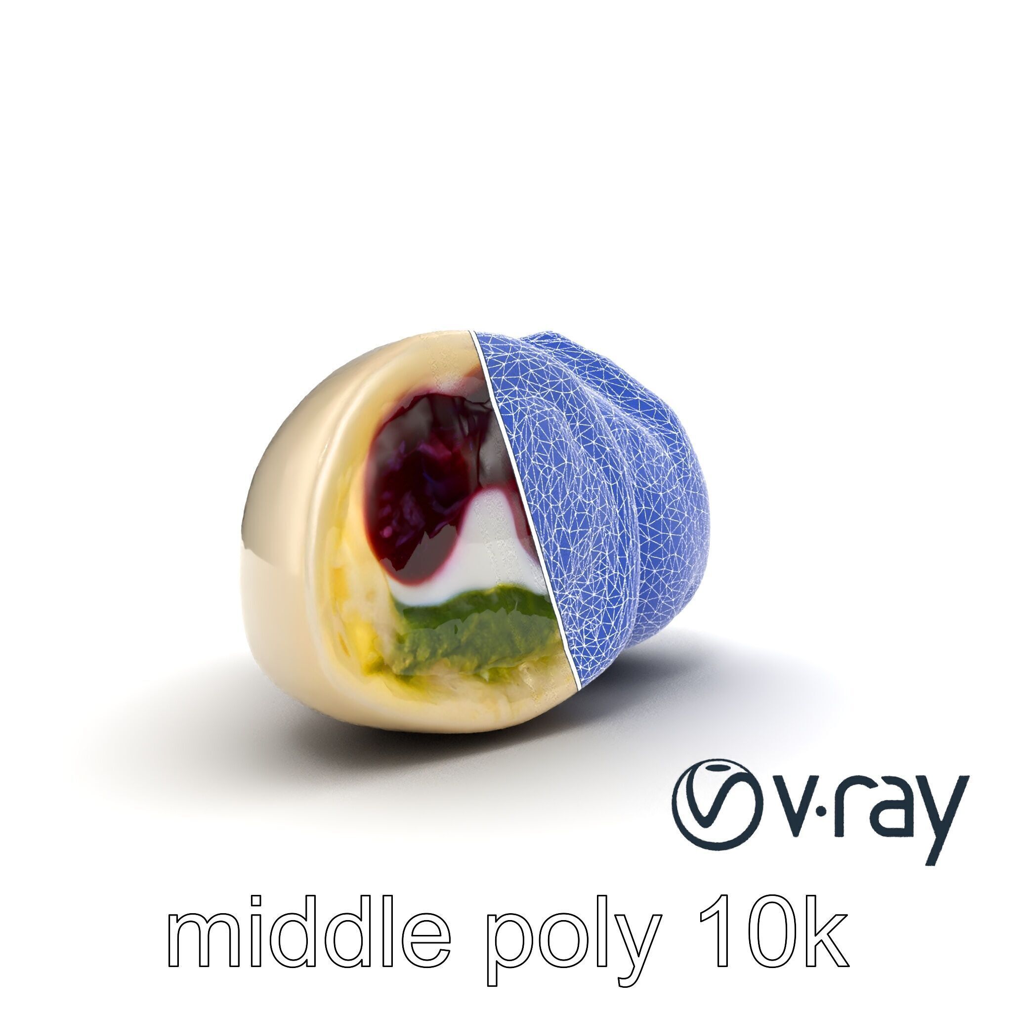 Traditional Mochi Rice Cakes with Fillings model pack Low-poly 3D model_28