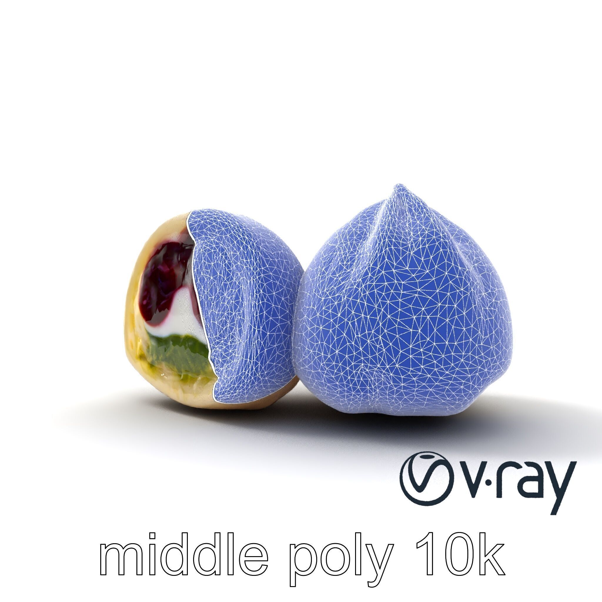 Traditional Mochi Rice Cakes with Fillings model pack Low-poly 3D model_32