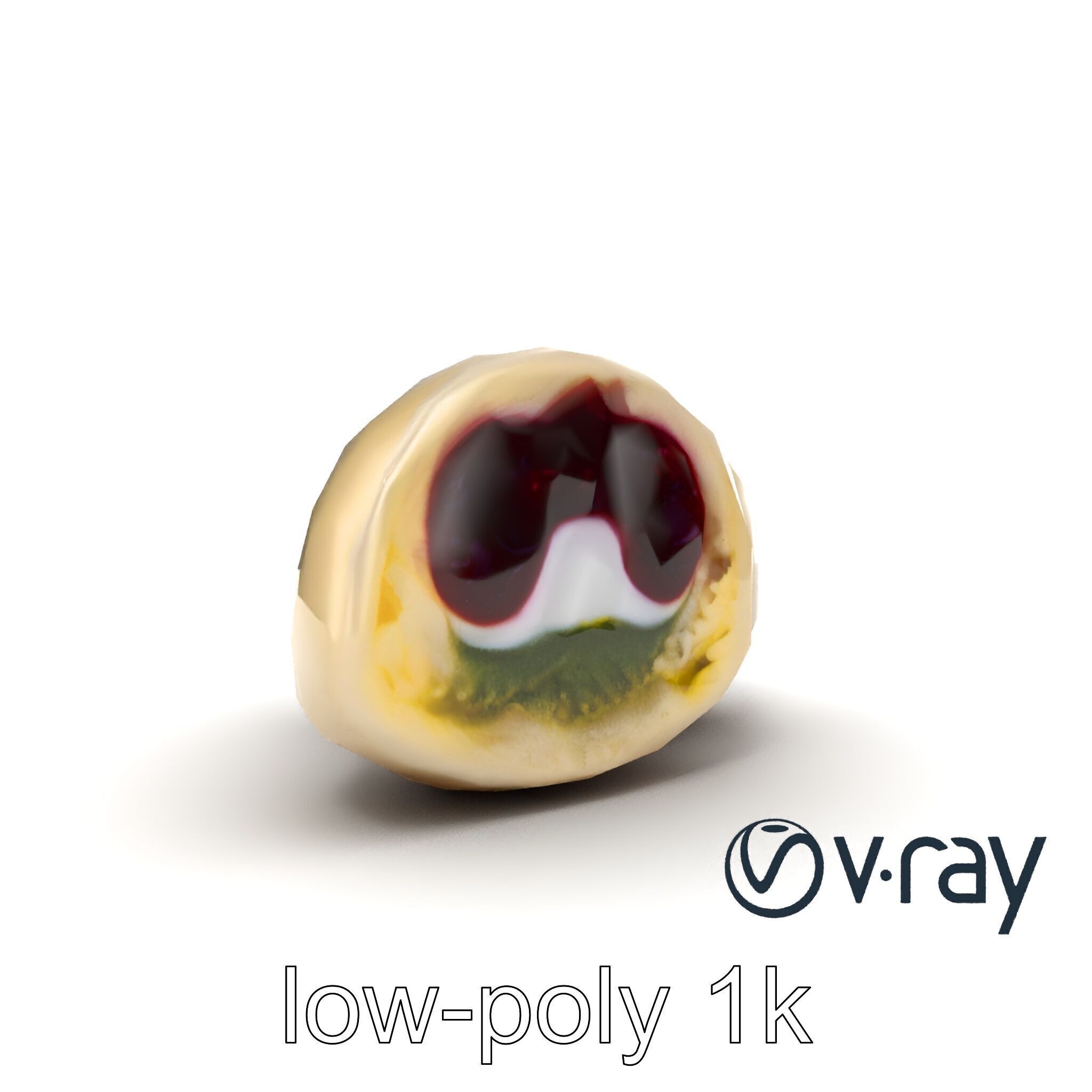 Traditional Mochi Rice Cakes with Fillings model pack Low-poly 3D model_22