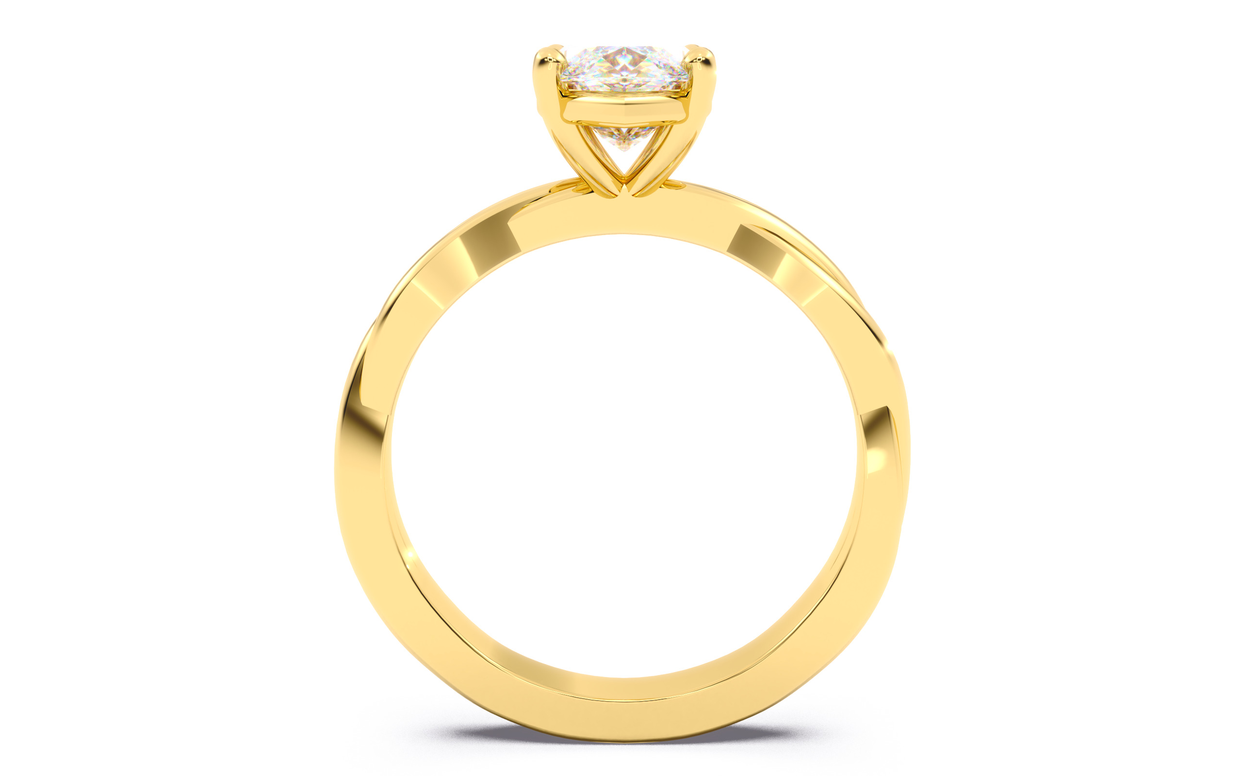 Marquise Diamond Solitaire Ring 3D print model 3D print model_23