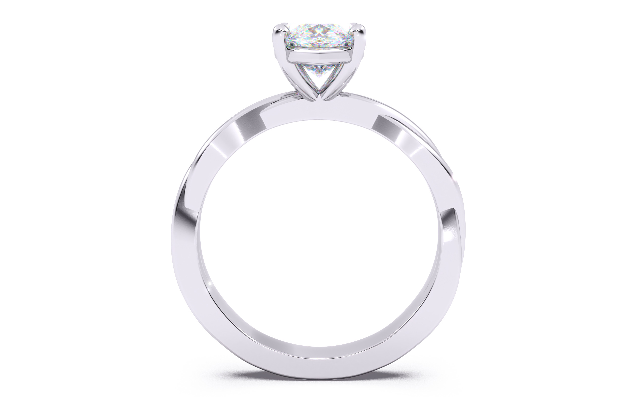 Marquise Diamond Solitaire Ring 3D print model 3D print model_2