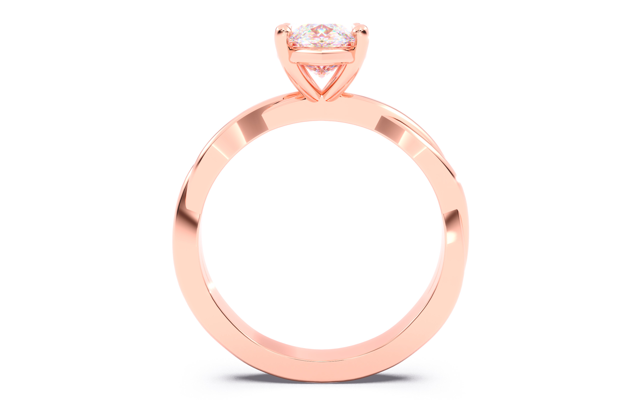 Marquise Diamond Solitaire Ring 3D print model 3D print model_4