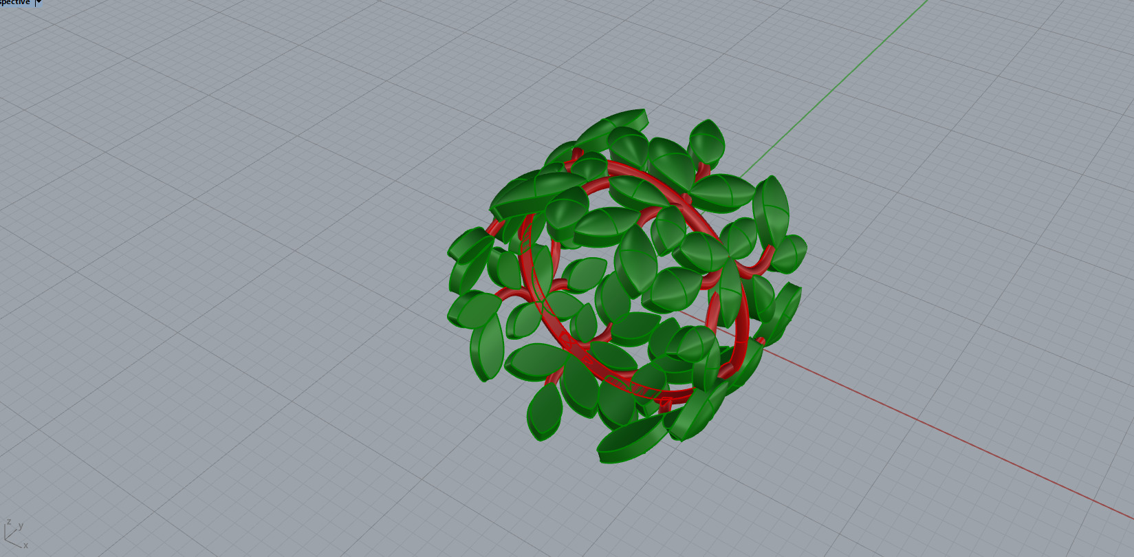 Leaf Ring z1003 3D print model_3