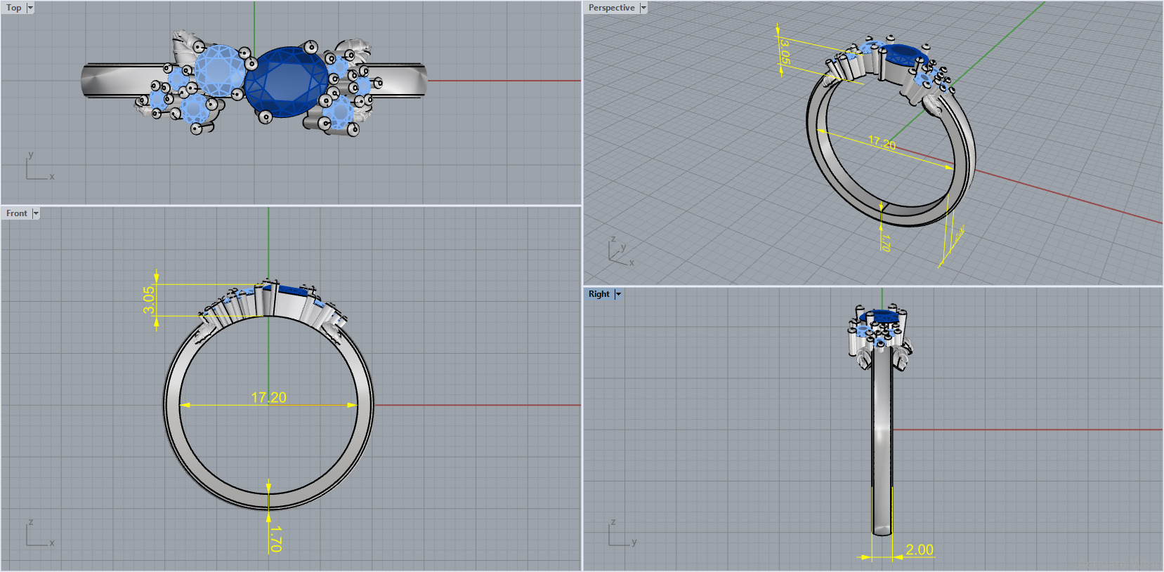 Ring 70018 3D print model_3