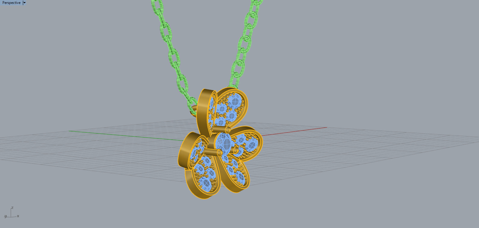 Clover Pendant 67350 3D print model_7
