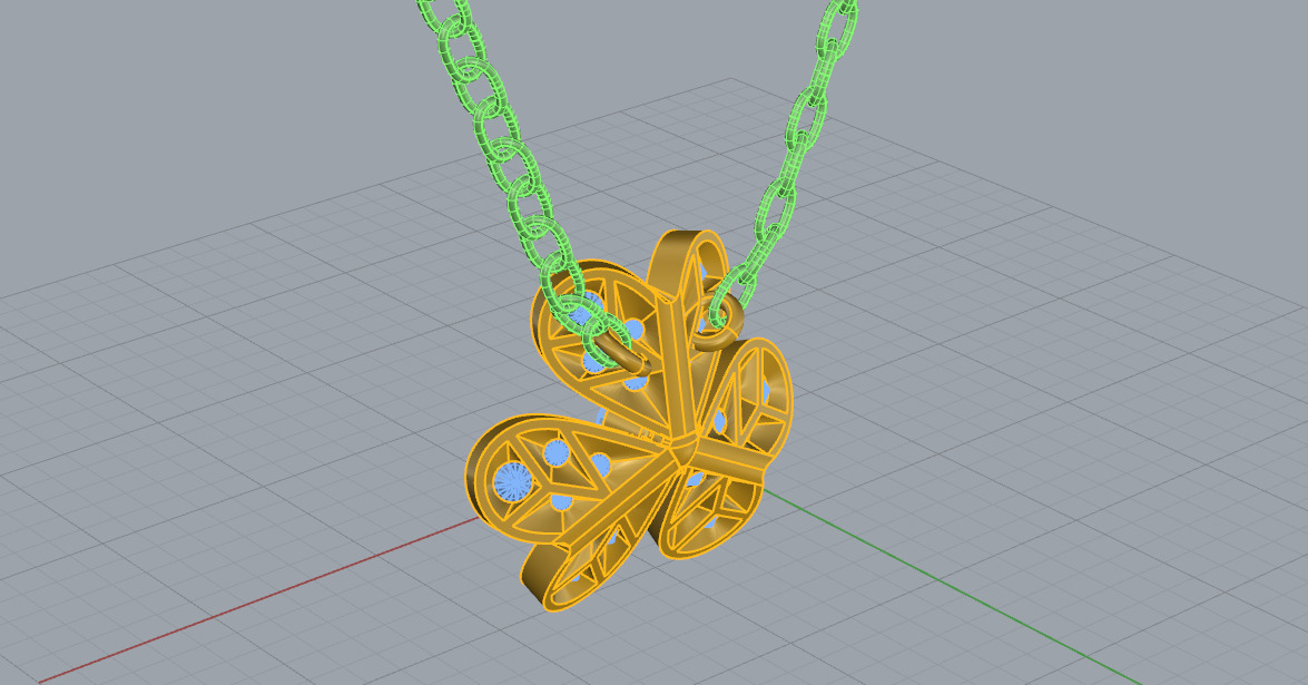 Clover Pendant 67350 3D print model_5