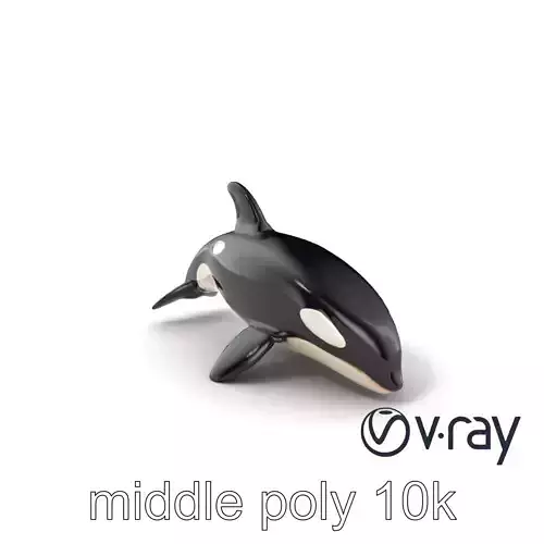 Orca Dynamic Pose Aquatic Design model pack Low-poly 3D model