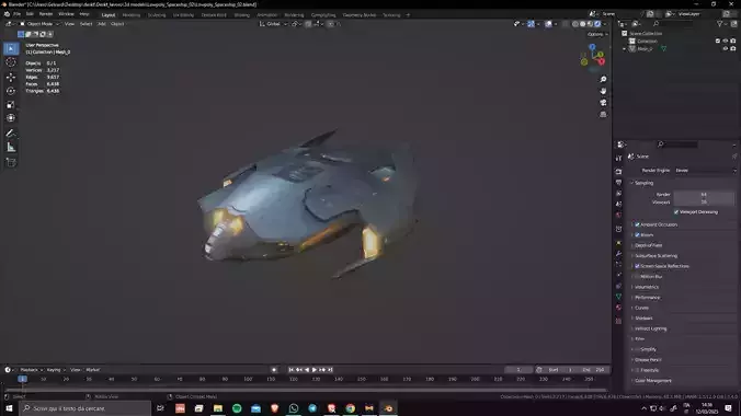 Low Poly Game Ready Spaceship 02 Low-poly 3D model Low Poly Game Ready Spaceship 02 Low-poly 3D model