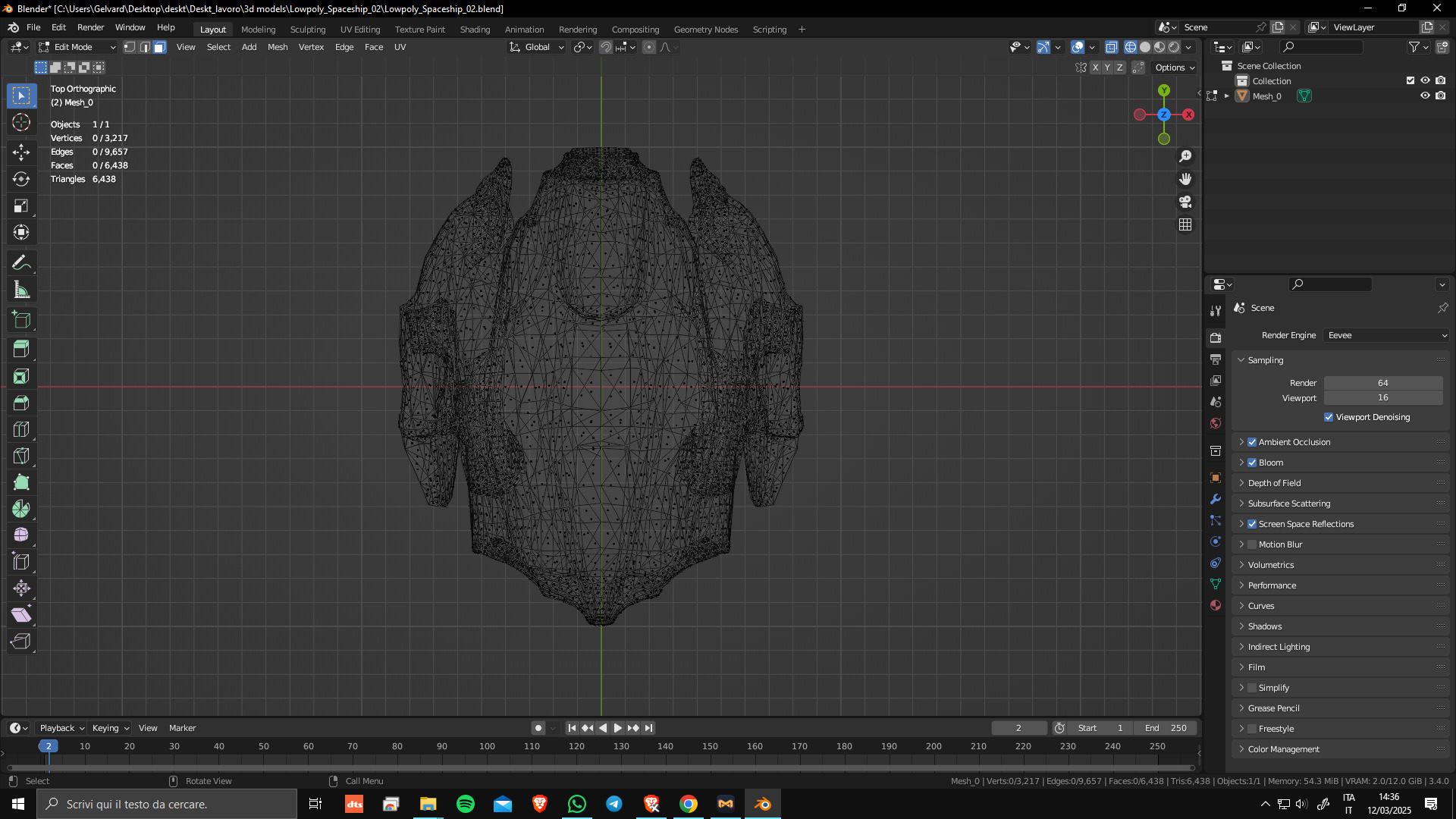 Low Poly Game Ready Spaceship 02 Low-poly 3D model_6