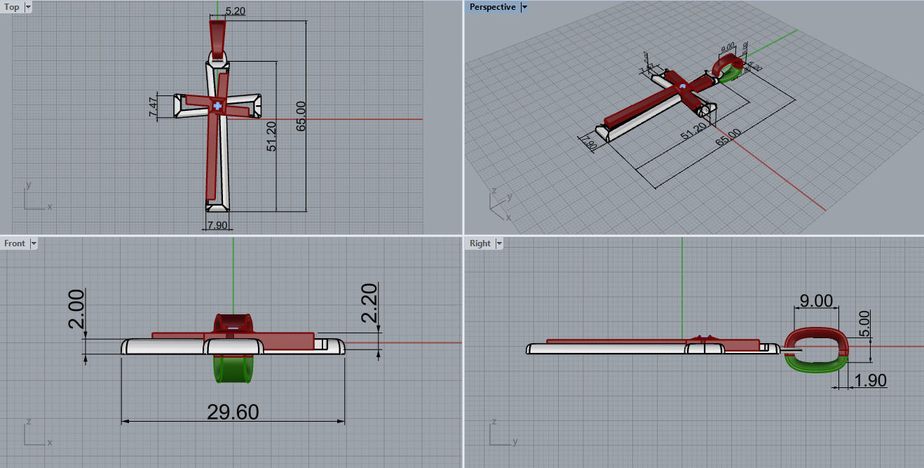 Cross Pendant 67131 3D print model_5