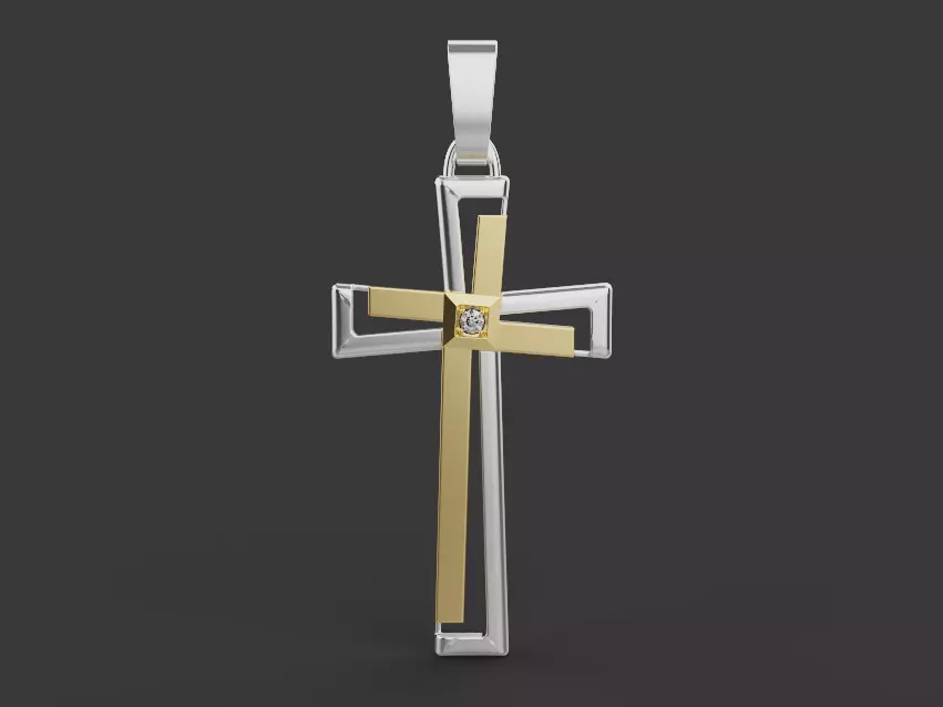 Cross Pendant 67131 3D print model_0