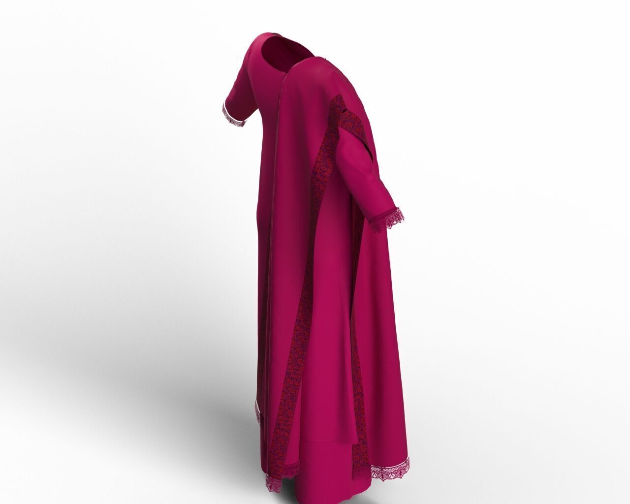 Salwar Kameez Model Indian Pakistani Traditional Dress 3D model_5