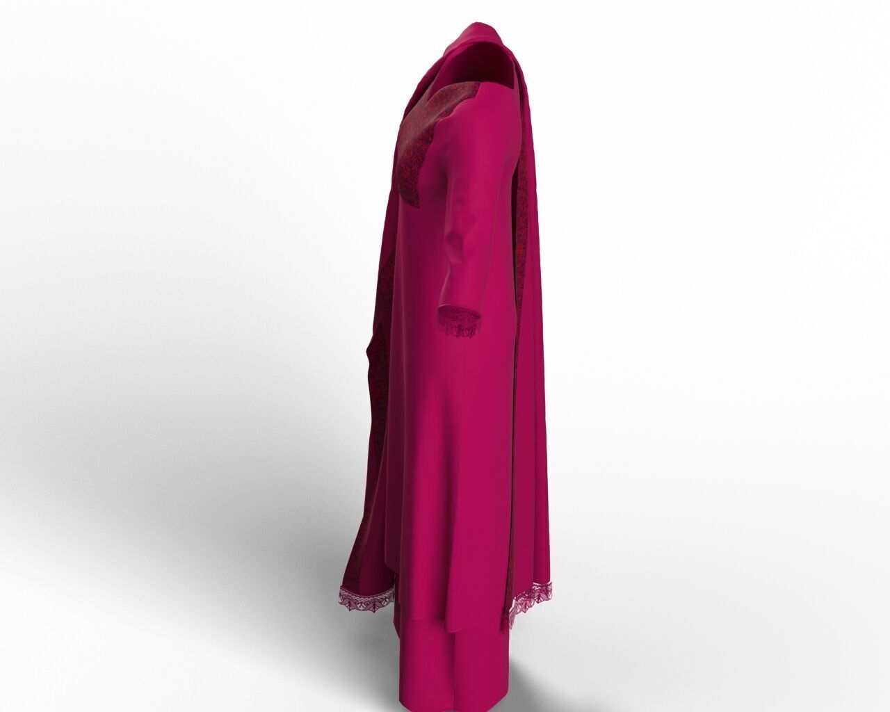 Salwar Kameez Model Indian Pakistani Traditional Dress 3D model_10